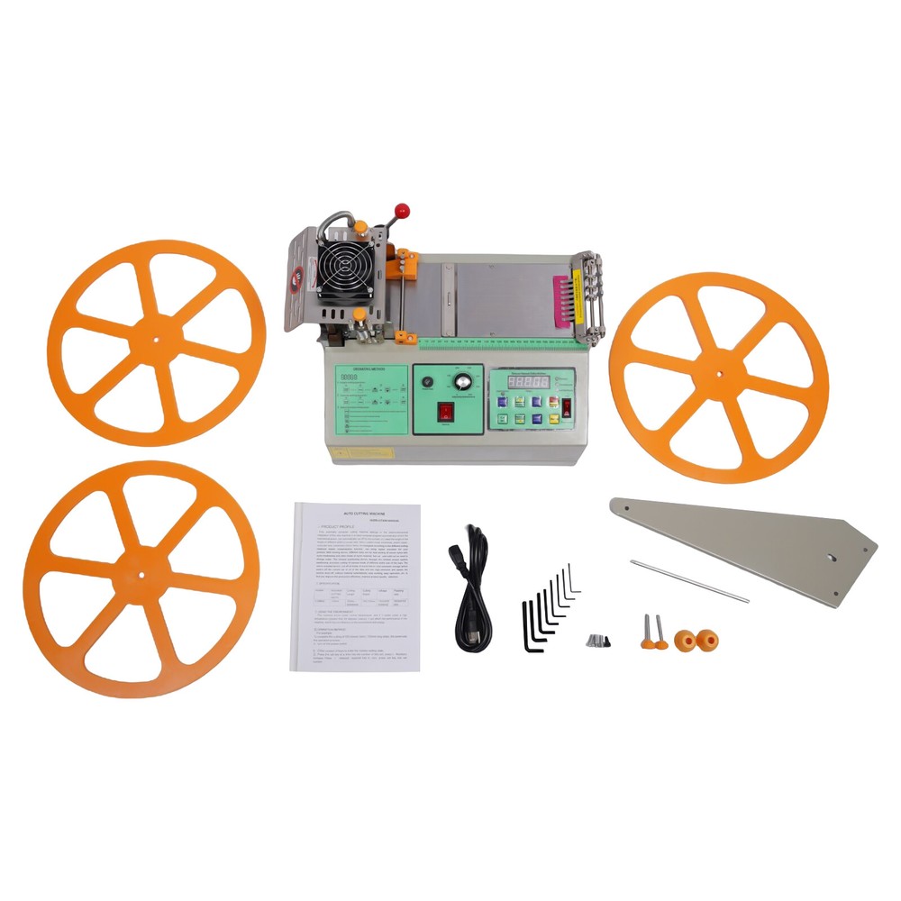 Webbing Cutting Machine Automatic Hot + Cold Tape Cutter for Elastic Band 280W