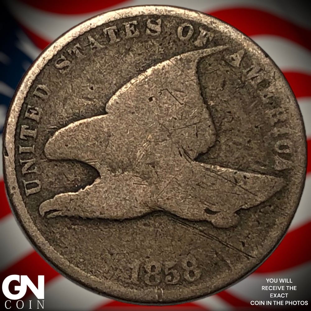 1858 Flying Eagle Cent Penny X9292