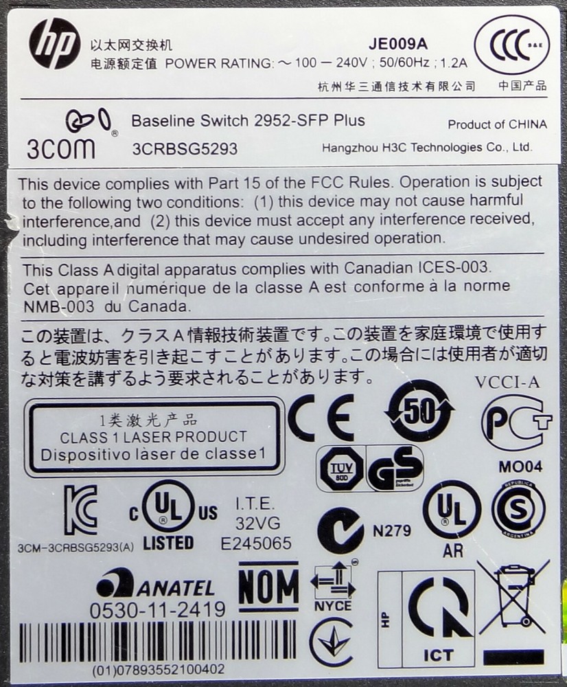 HP V1910-48G Managed Switch JE009A
