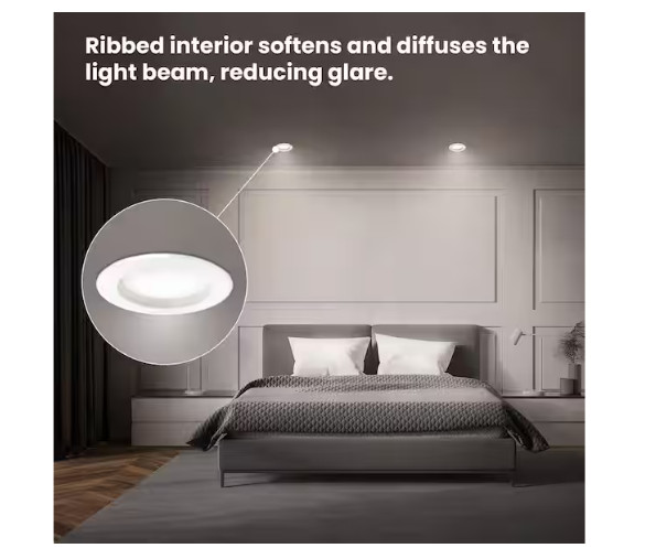 FEIT Electric 5/6" LED Recessed Downlight Kit 6-Pack Dimmable Adjustable White