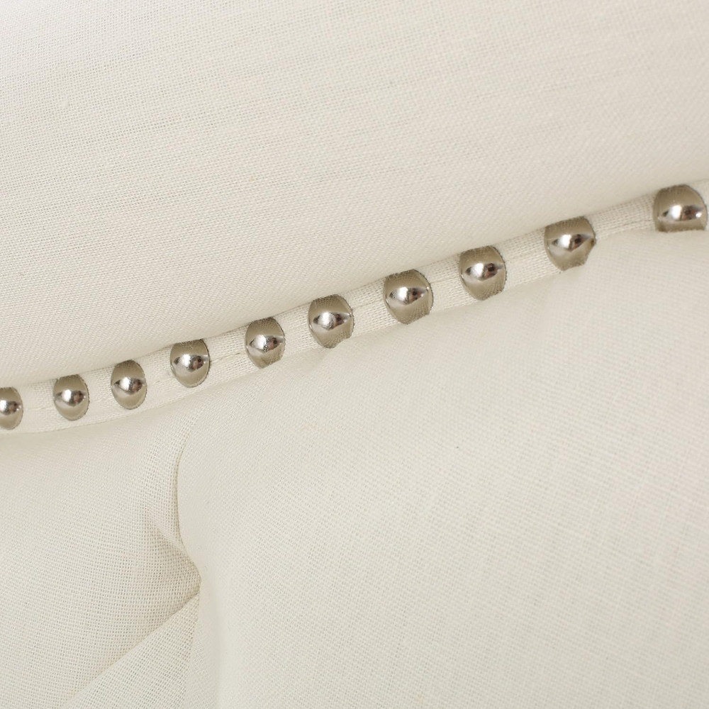 Contemporary Fabric Full/Queen Headboard, Ivory