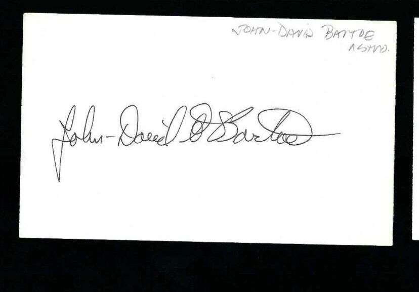 John David Bartoe signed 3x5 card NASA Shuttle Astronaut Space Astronaut