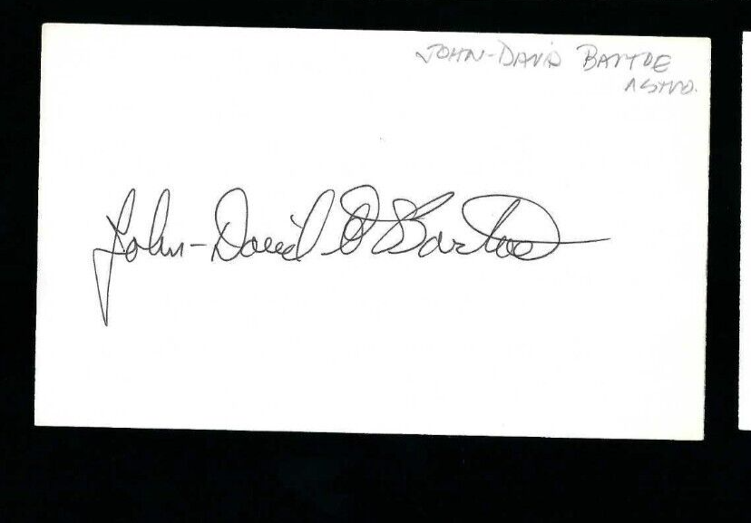 John David Bartoe signed 3x5 card NASA Shuttle Astronaut Space Astronaut