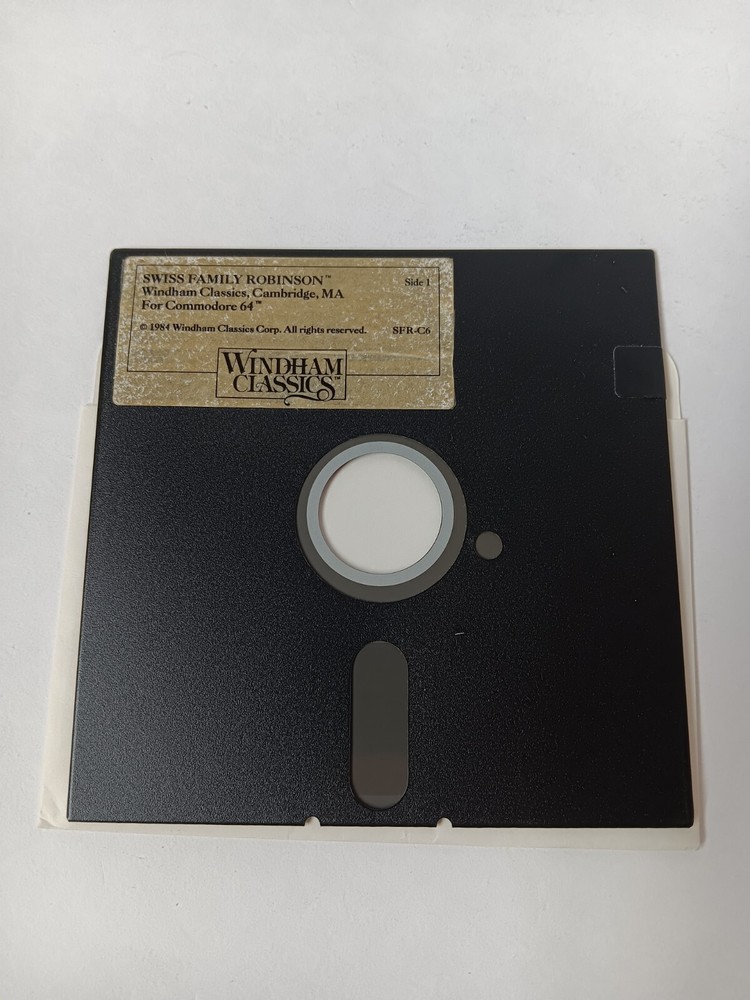 Commodore 64 Swiss Family Robinson Windham Classics Computer Game Tested/Works