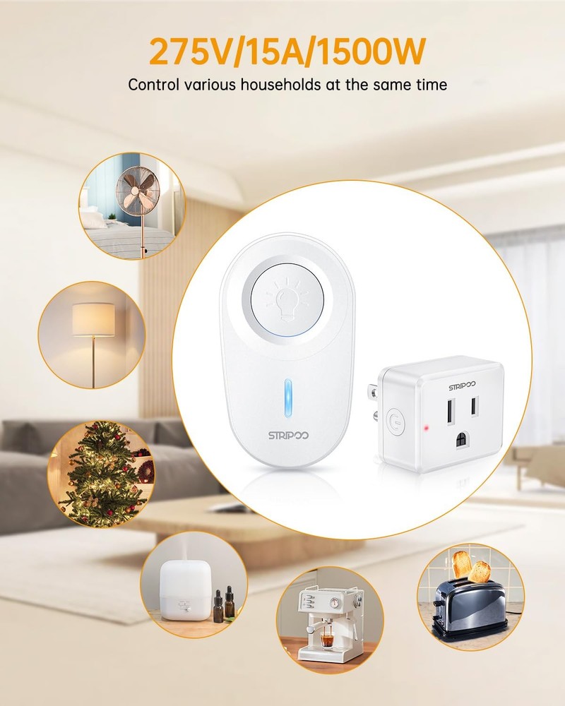 Wireless Garbage Disposal Switch Kit Detachable Wall Mounted Remote Control O...