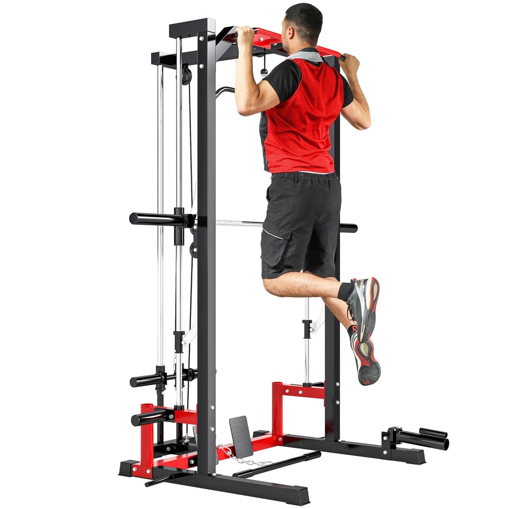 Soozier Smith Machine, Multi-Function Power Cage with Lat Pull Down System