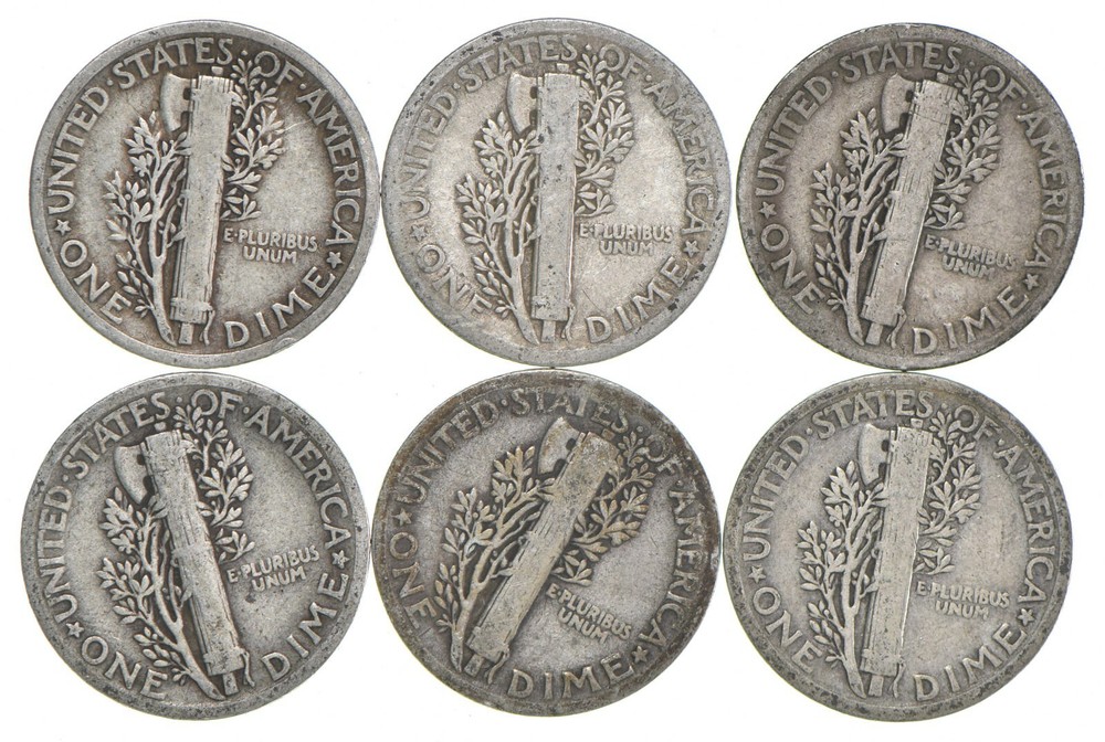 VG+ 1924 Mercury 90% Silver Dime