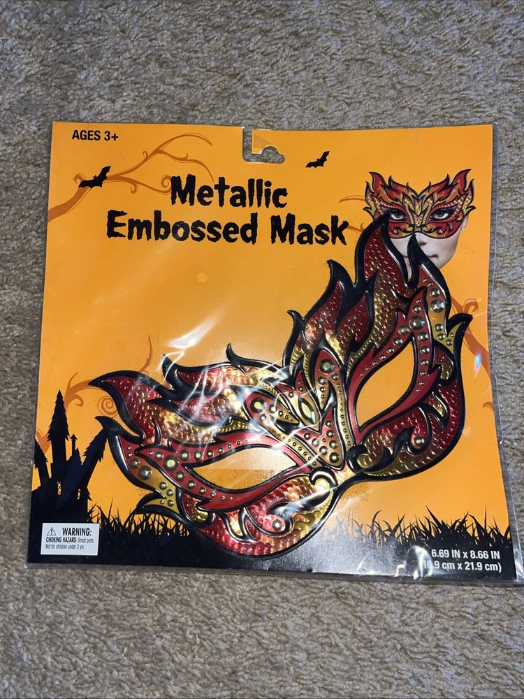 Metallic Embossed Mask, Reds