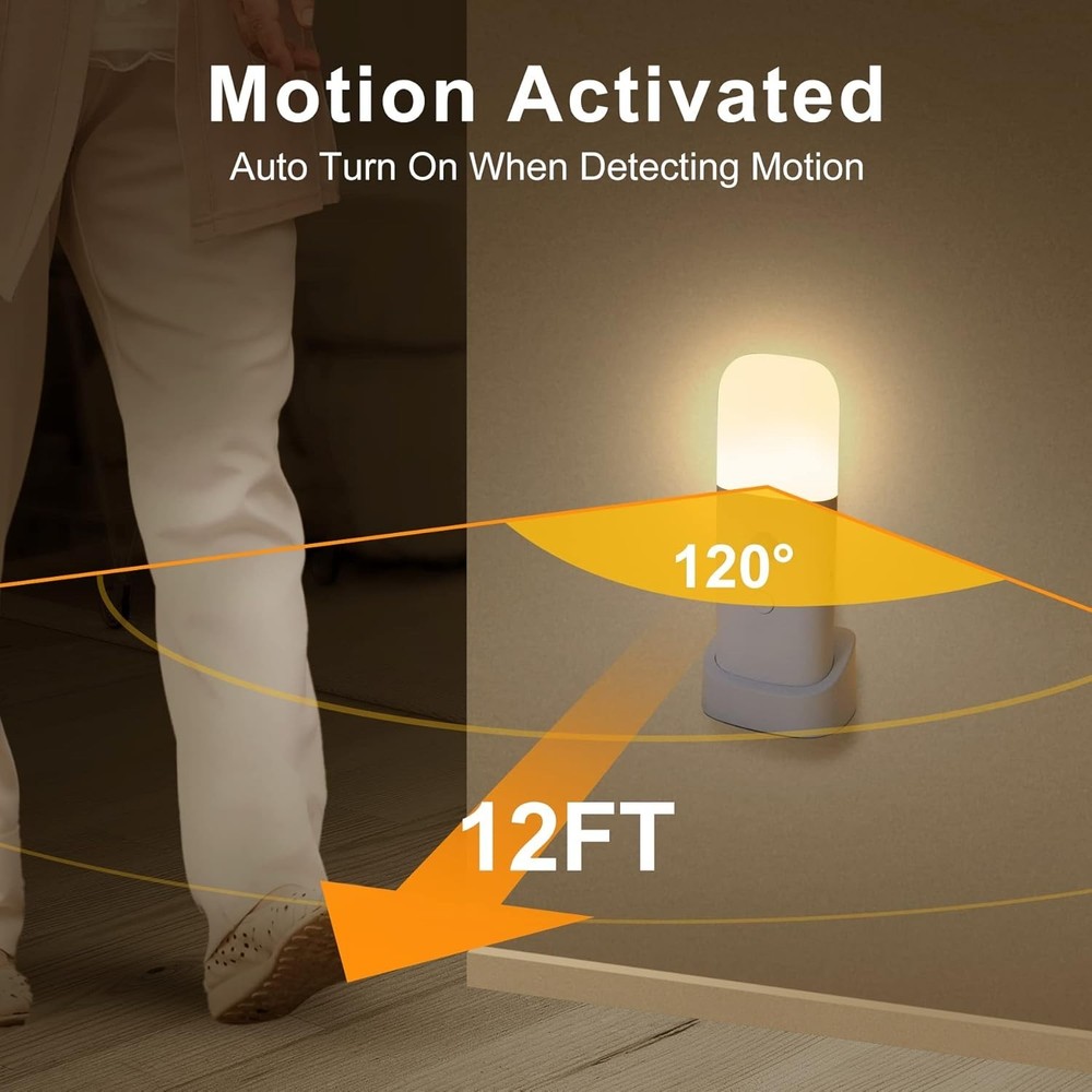 Motion Sensor Night Light, 2000mAh Rechargeable Night Lights Battery Powered,...