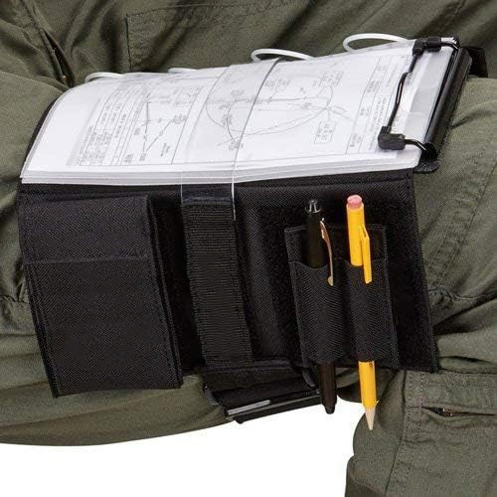 Aviation Leg Strap Board Pilot Notepad Holder Organizer Wide Elastic Strap Pilot