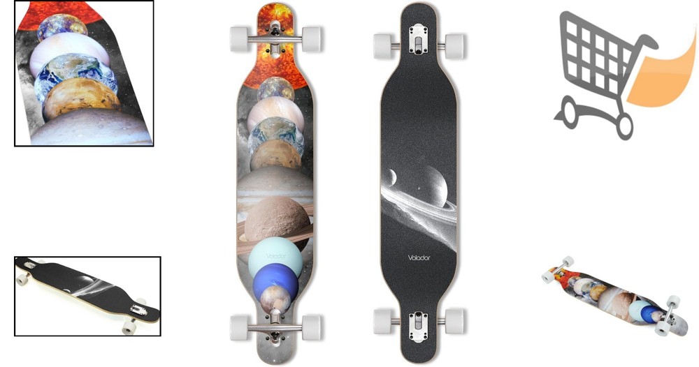 Longboard Cruiser Maple 42in Drop-Through Freeride Urban Commuting