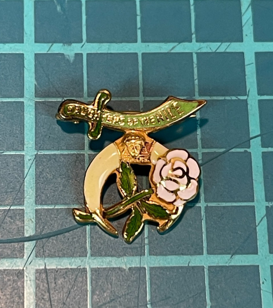 14K Gold Daughters of The Nile Enamel Pin