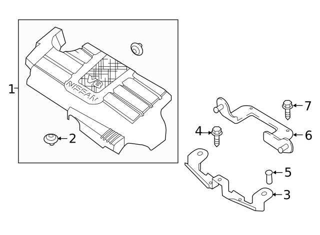 Genuine Nissan Engine Cover Stud 14070-1LA1A