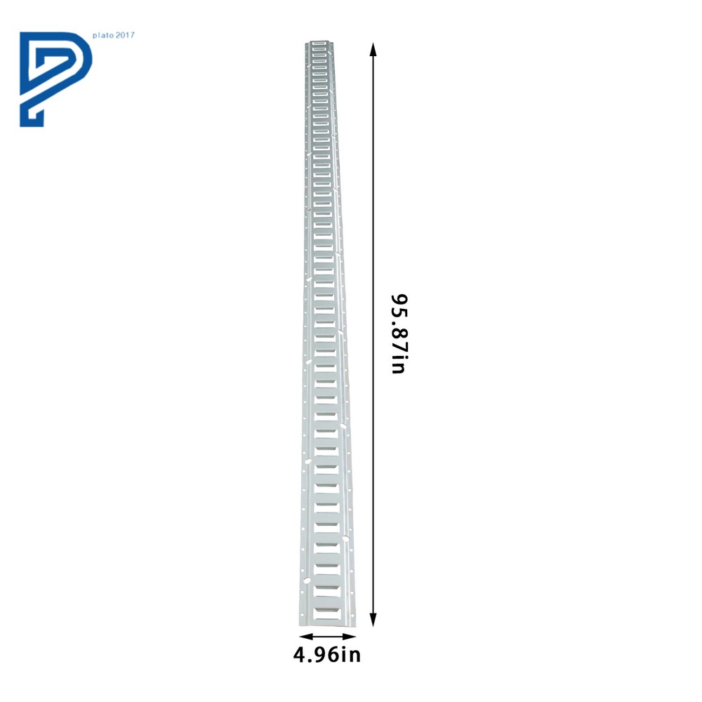 32 Pack 8' E Track Tie Down Rail Kit Galvanized Horizontal Secure Load Silver