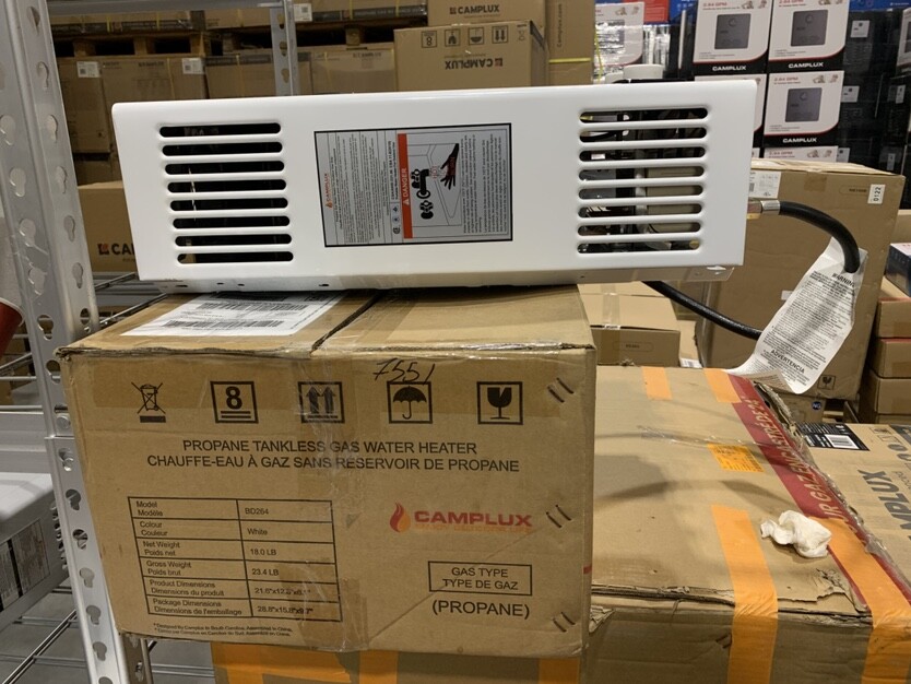 Camplux 10L Tankless Gas Water Heater Outdoor Camper Instant Hot Water Open Box