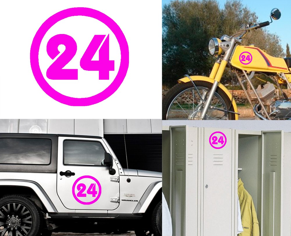 Number 24. Sticker Vinyl Version v2b
