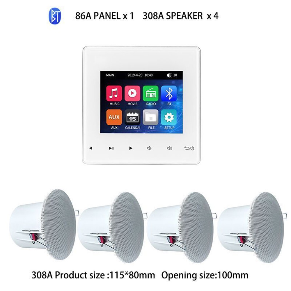 Mini Wall Amplifier Bluetooth Smart Sound System Theater Stereo Ceiling Speaker