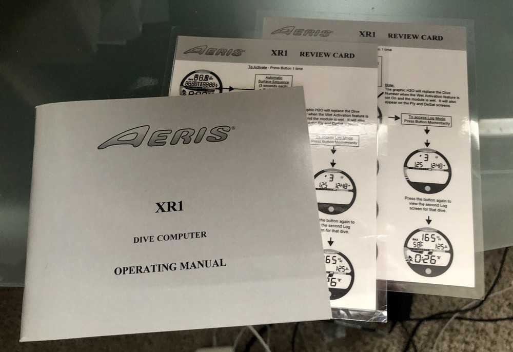 Aeris XR1 Dive Computer Operating Manual
