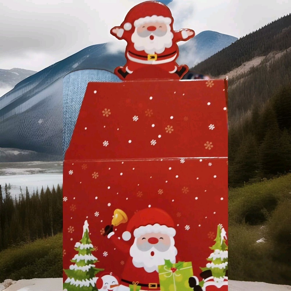 24 Assorted Small Christmas Gift Boxes Unassembled 4"×4"×4" Perfect For...