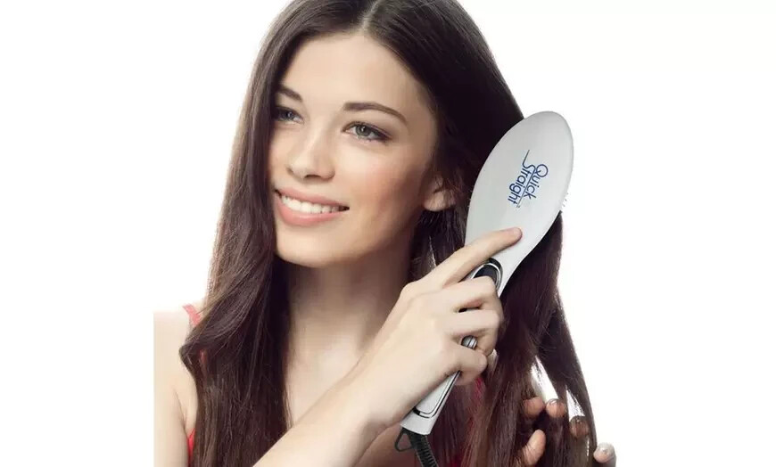 Quick N' Straight Ultra Ionic Ceramic Straightening Brush with Digital Screen