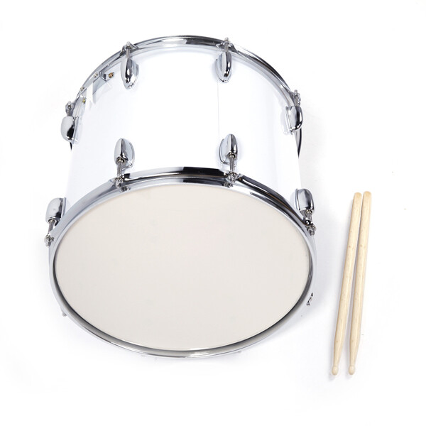 White 14 x10 inches Marching Drum Drumsticks Key Strap