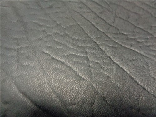 LEATHER HIDE BLACK TEXTURED 51" X 29 1/2"