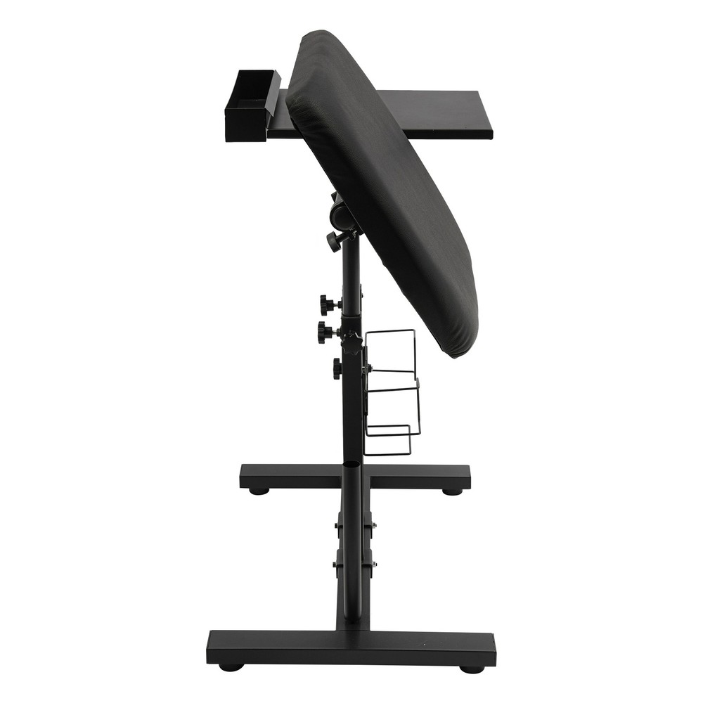 Detachable Folding Tattoo Workbench Display Stand Black Oversized Arm Rest Stand