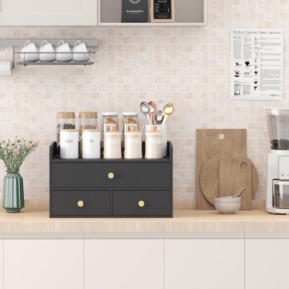 Desk Organizer - Stackable, No Assembly Required, Ideal for Office/Home Use -...