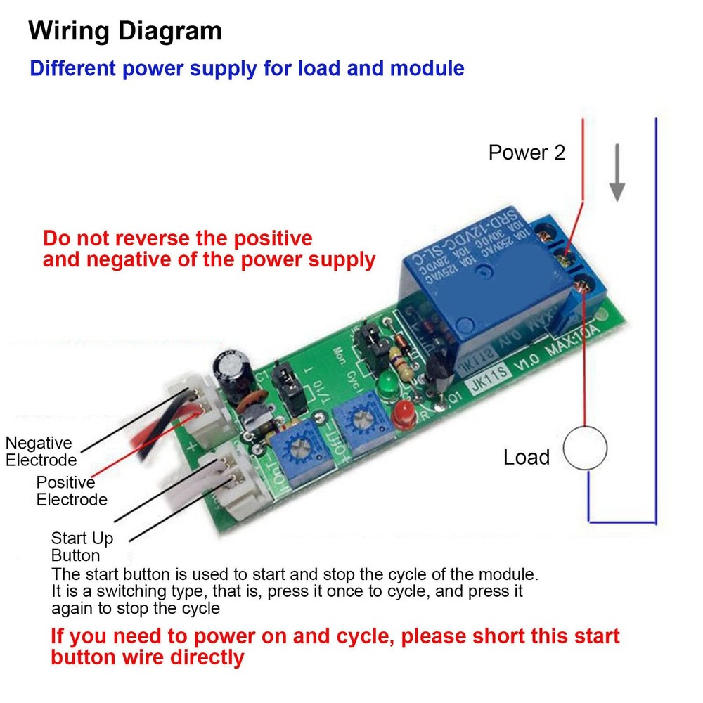DC 5V 12V 24V Adjustable Cycle Trigger Delay Timing Timer Relay On/Off...
