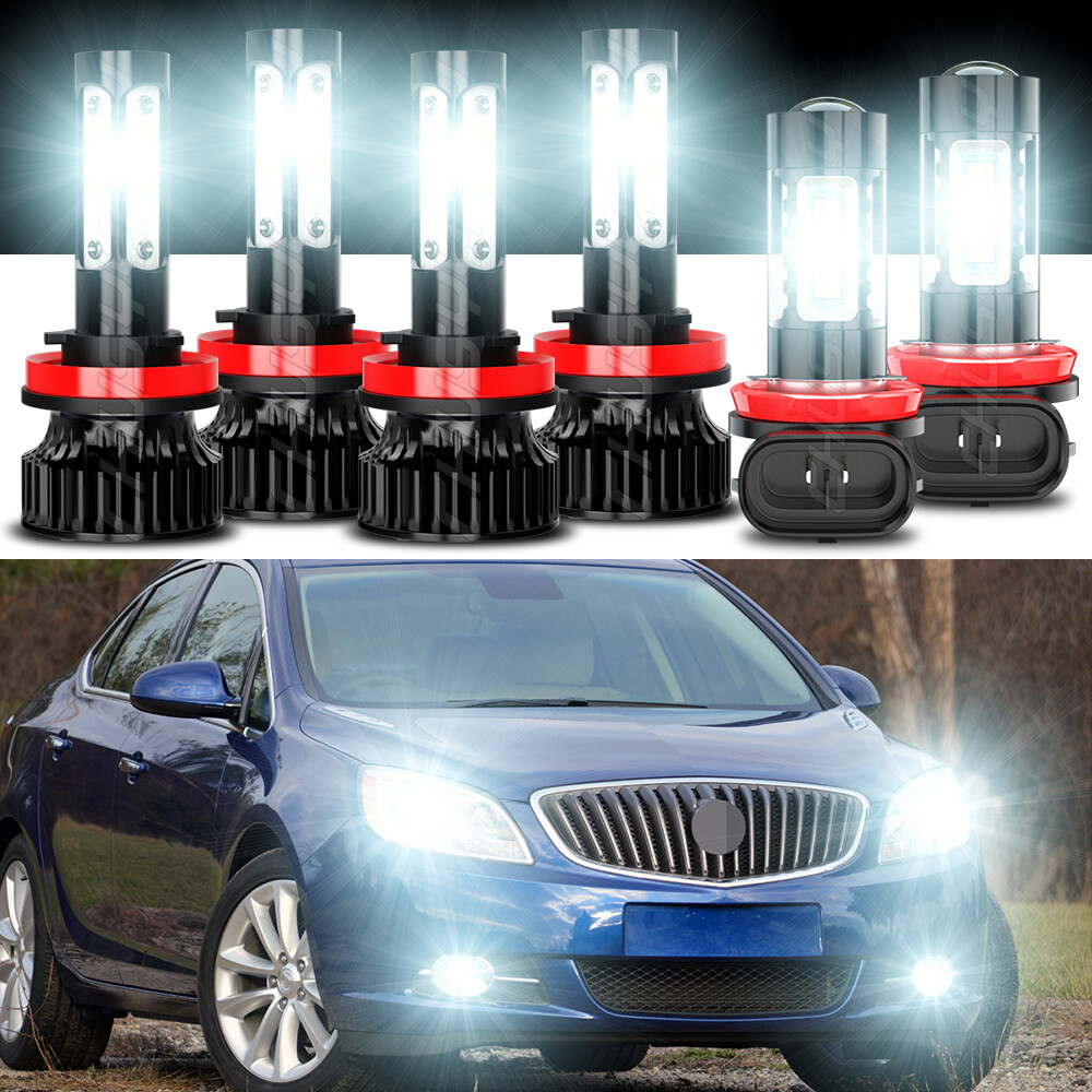 For Buick Verano 2012-2017 Combo 6X LED Headlight High/Low+Fog Lights Bulbs Kit