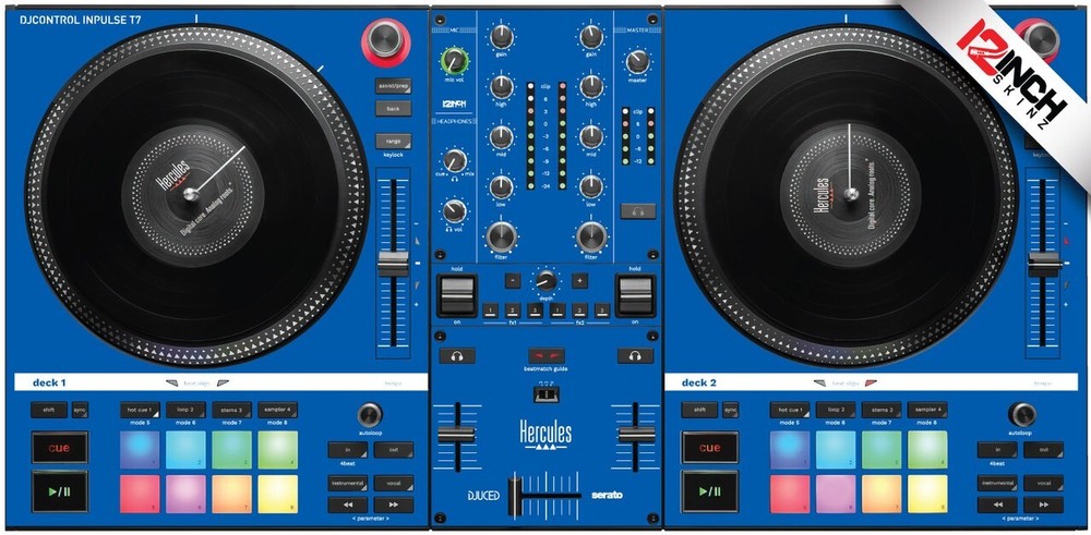 Hercules DJcontrol Inpulse T7 Skin - Blue