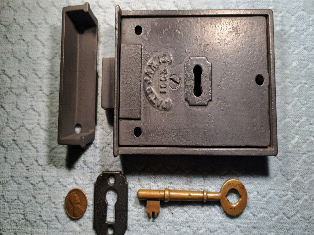 Beveled Edge Rim Deadbolt Restored