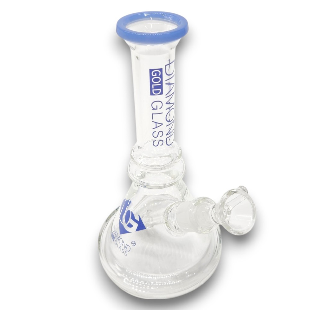 7" Small Beaker Bong Water Pipe Thick Glass Mini Hookah MATRIX PERC | Diamond