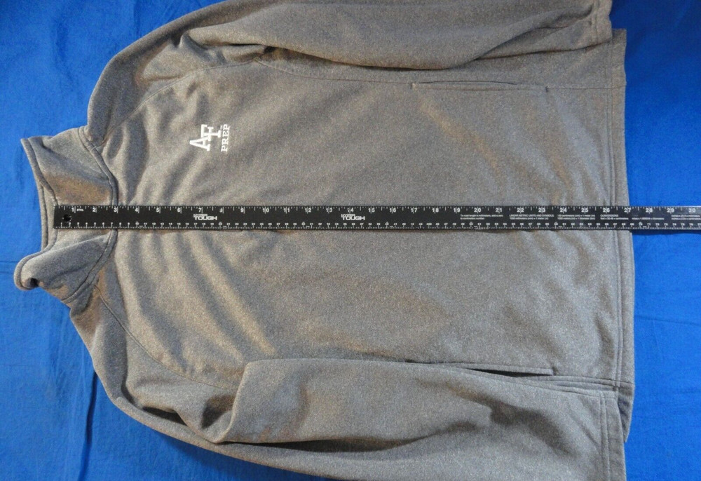 USAF AIR FORCE PREP GRAY QUARTER ZIP PULLOVER LIGHTWEIGHT ATHLETIC SWEATER S
