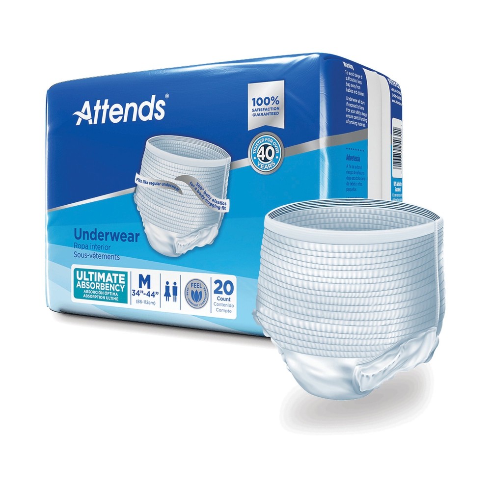 Attends Disposable Underwear Medium Heavy 20 Ct