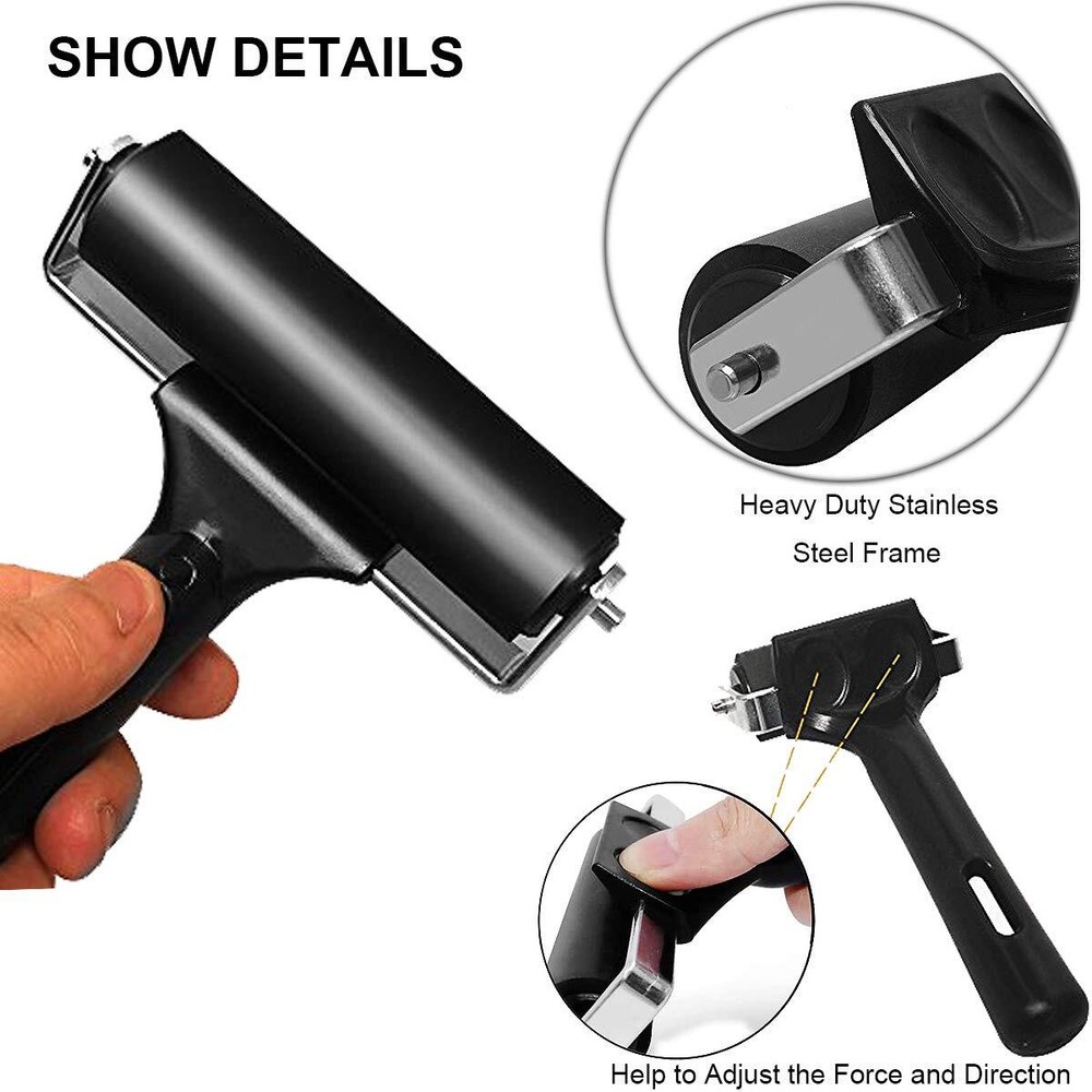 3 Pack Brayer Rollers Vinyl Rubber Roller for Cricut Maker Printing Inking