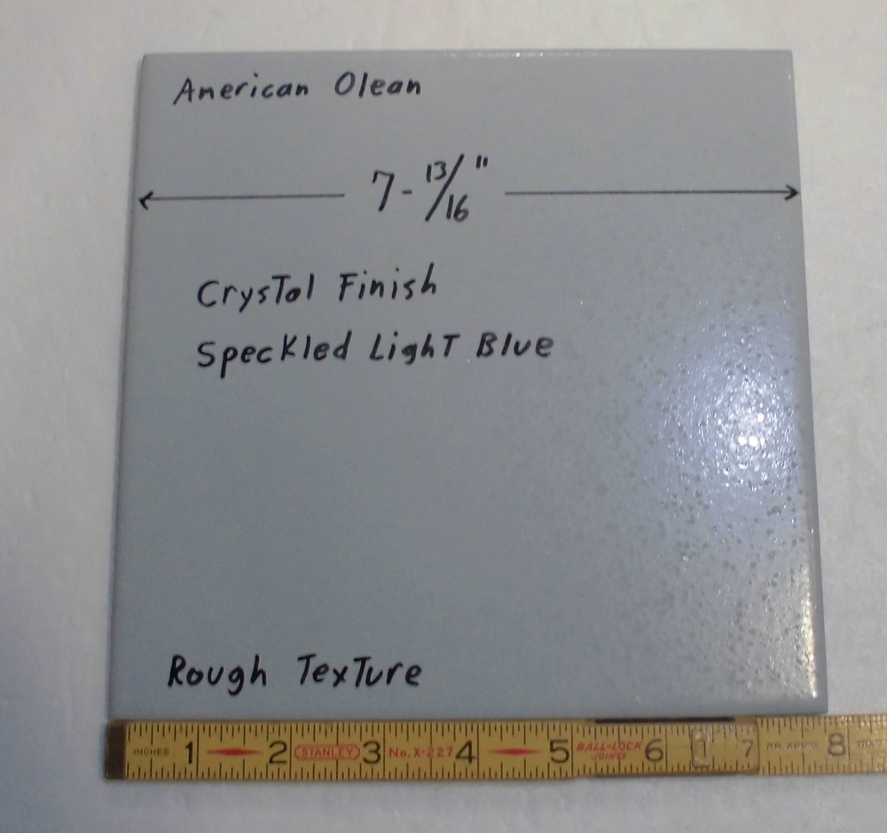 1 pc. Speckled Light Blue: 8" Ceramic Floor Tile by American Olean, Crystal