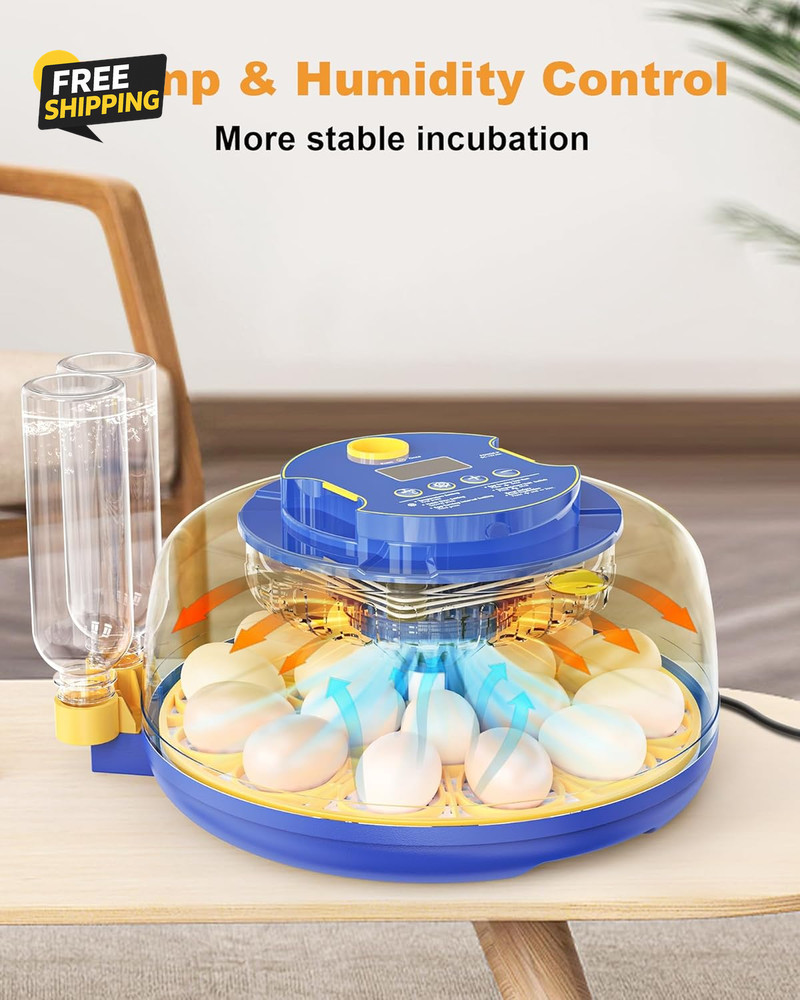 18 Chicken Egg Incubators for Hatching Eggs: Egg Incubator with Automatic Egg