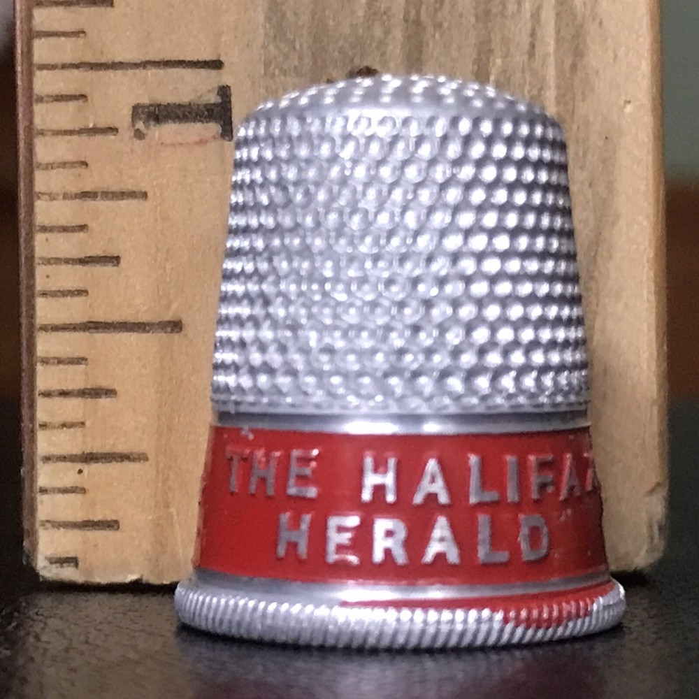 Halifax Herald / Halifax Mail Thimble with Red Band c1920s