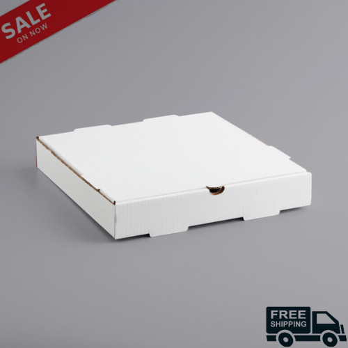 12" x 12" x 2" White Corrugated Plain Unprinted Pizza / Bakery Box (50/Bundle)
