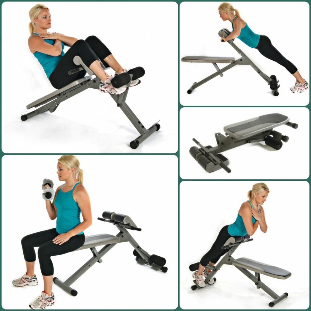 Stamina AB/HYPER BENCH PRO -Adjustable Hyper-Extension Back Exercise Roman Chair