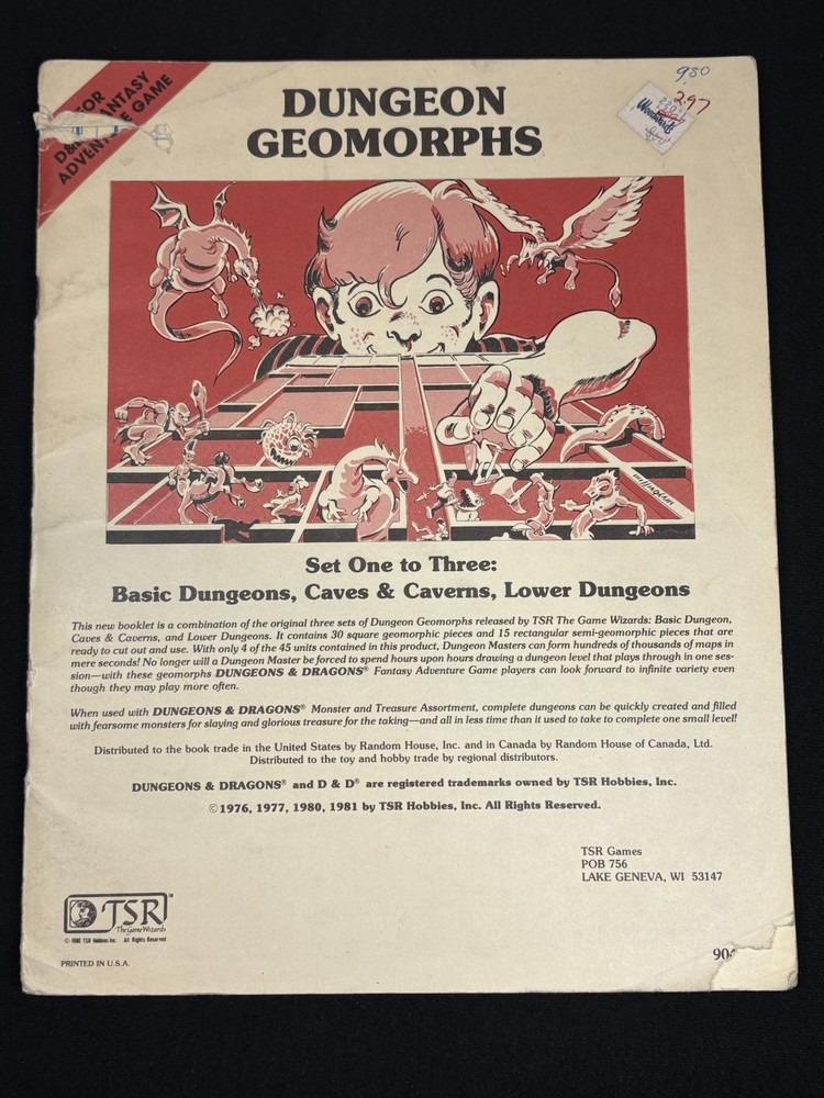 TSR D&D Dungeons & Dragons Basic Set 3rd Edition 1979 w/ Geomorphs (Read)