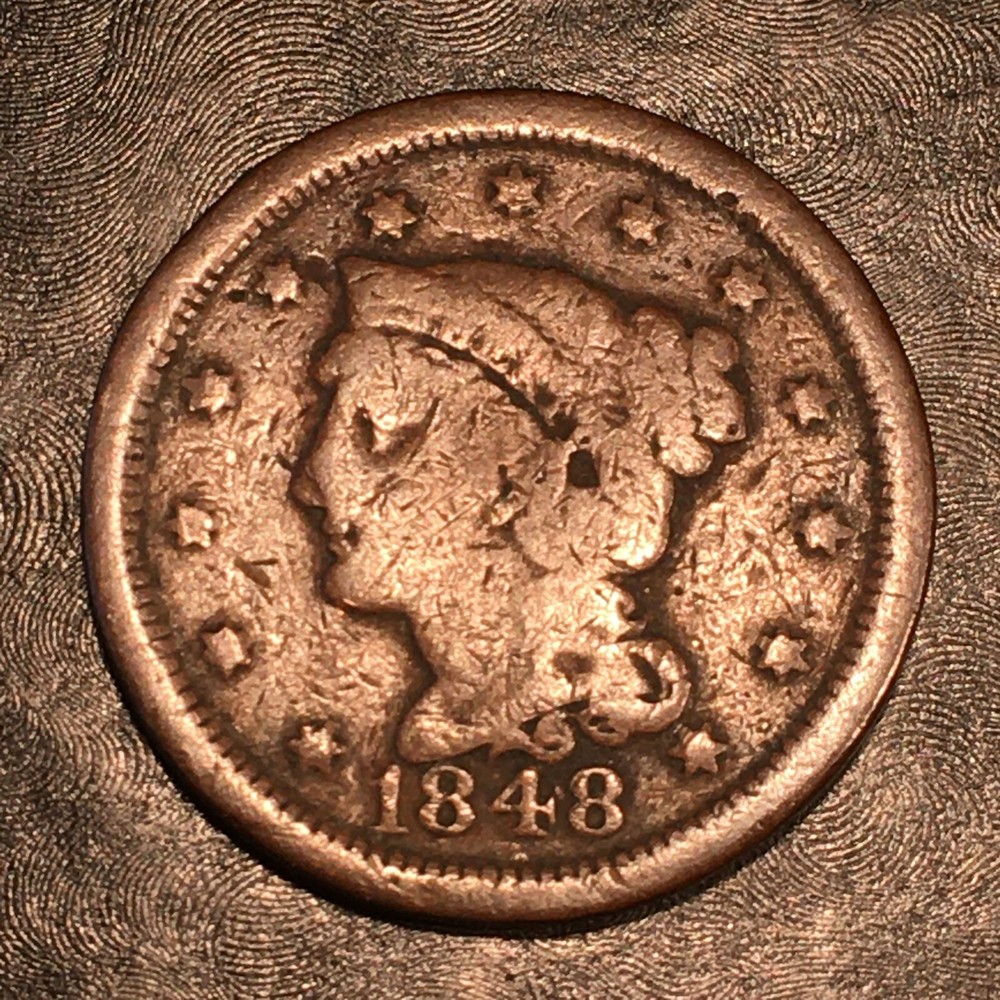 1848 Large Cent - High Quality Scans #J140