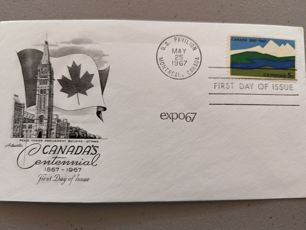 Canada Centennial First Day Issue 1867-1967 Expo 67