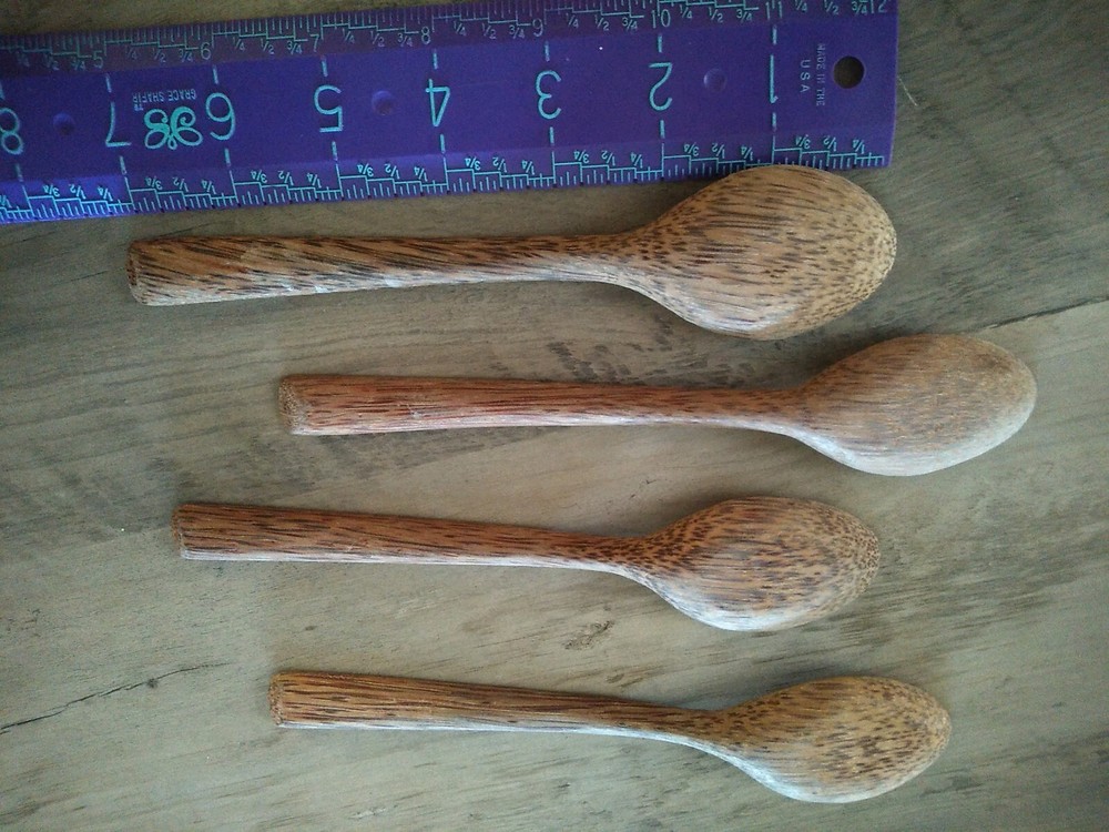Coconut Wood Hand Carved Teaspoons