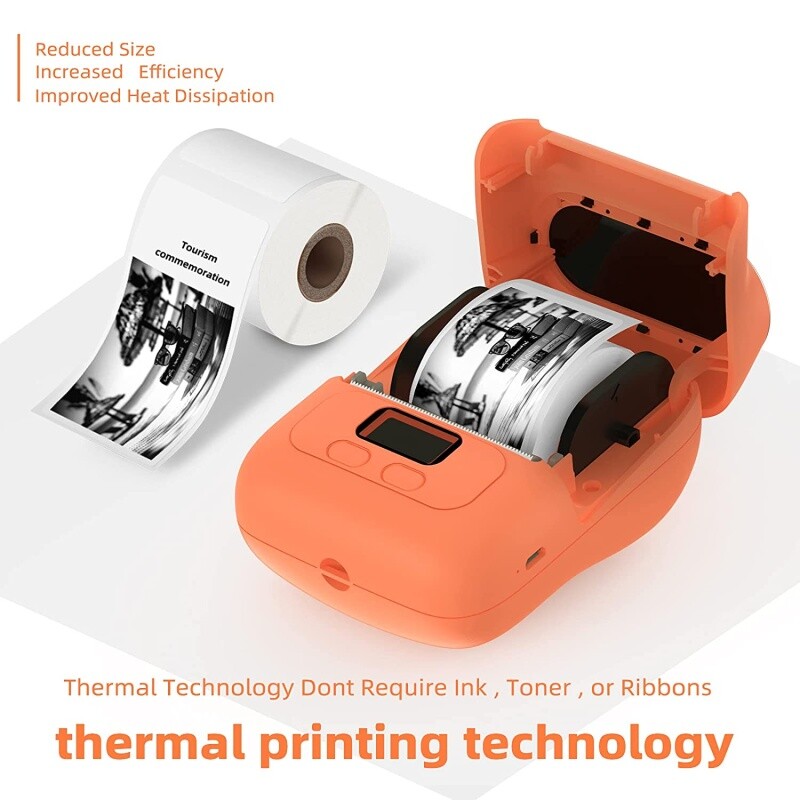 Phomemo M110 Portable Mini Thermal Label Printer Mobile Bluetooth +3 Rolls Paper