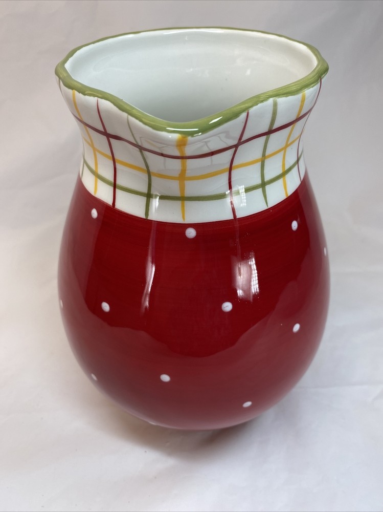 Roscher & Co. Earthenware “Harmony Collection” Footed 2 Quart Pitcher