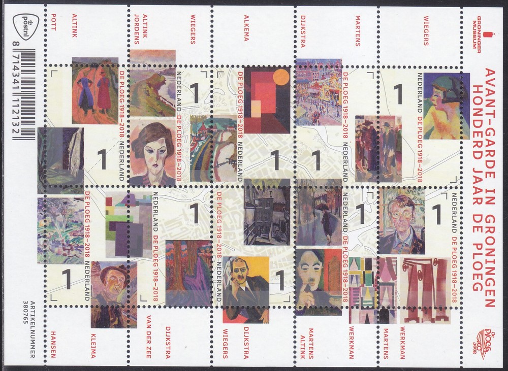 Netherlands Issue 2018 (MS 3645-3654) Modern Art