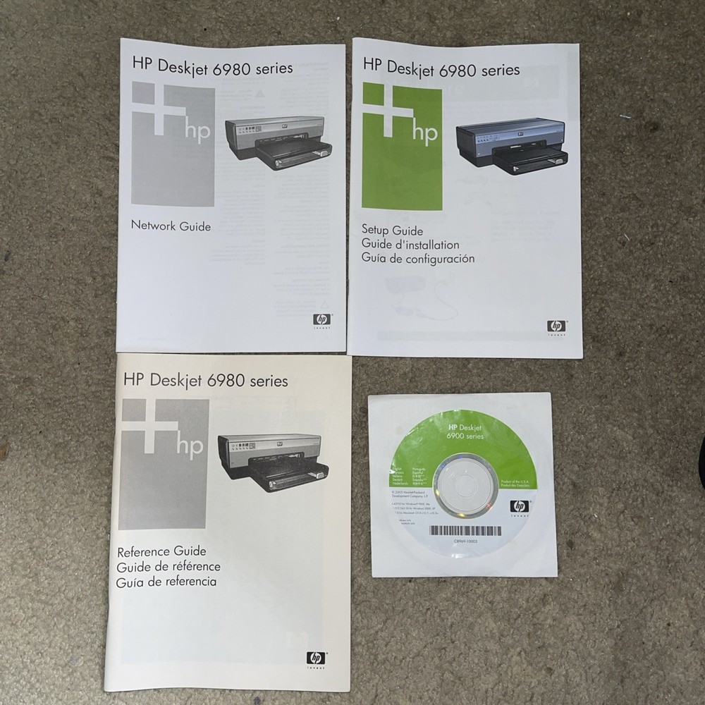 HP Deskjet 6900 series CD for Windows & Mac With Setup, Network, Reference Guide