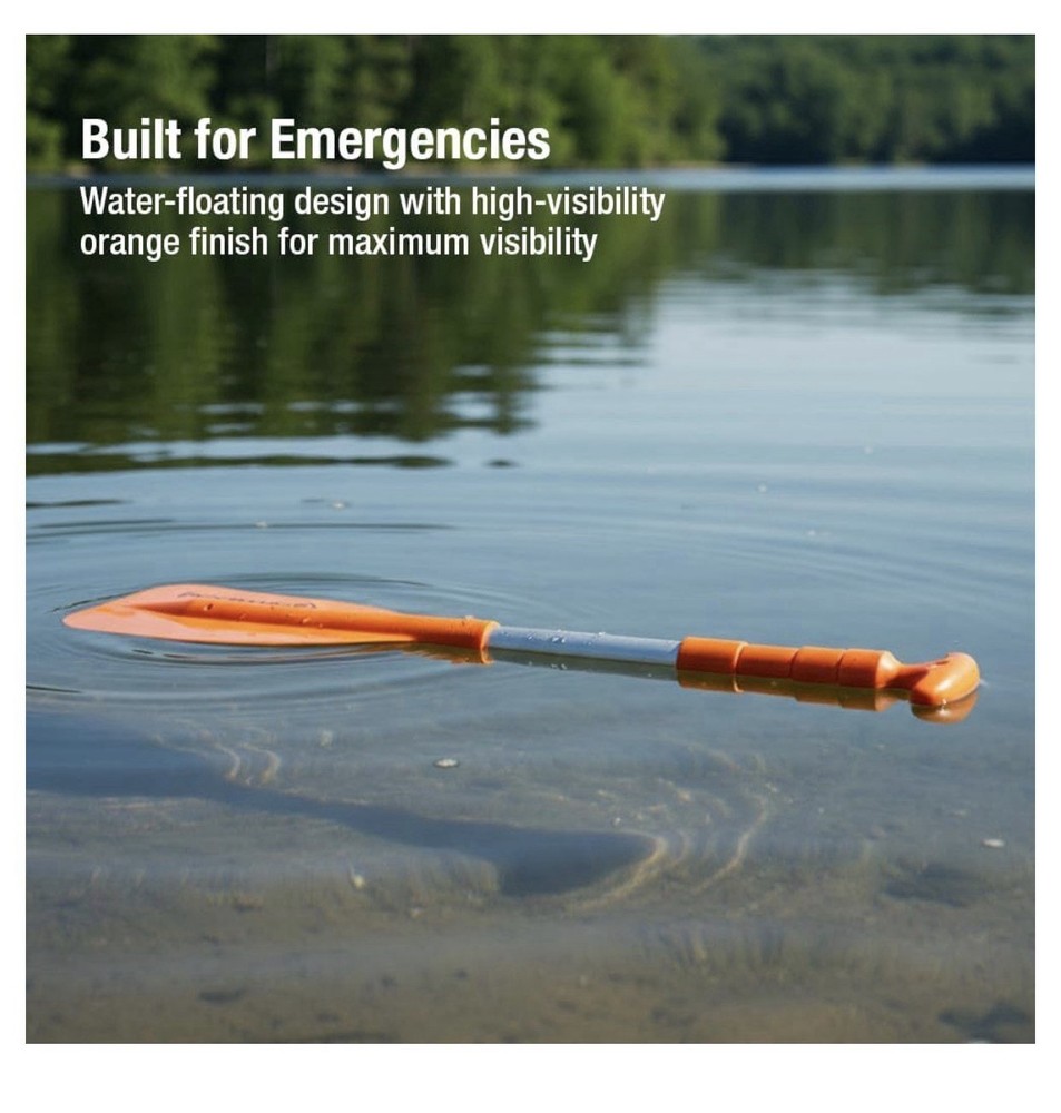 Attwood Emergency Telescoping Paddle for Boating, Orange